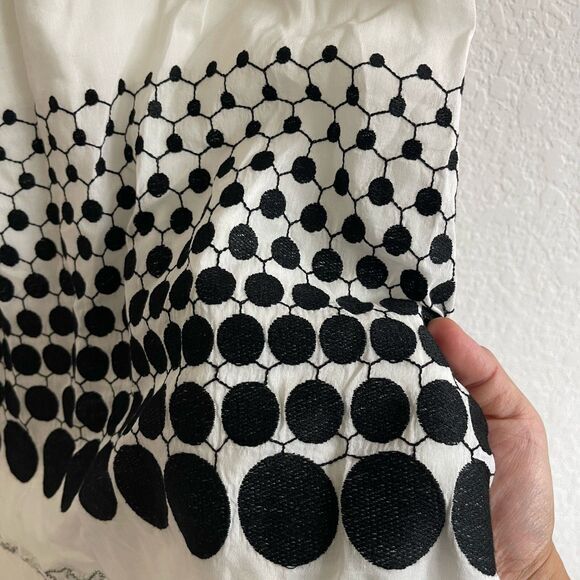 Max Studio MSSP Dress Small White Cotton Silk Blend Cottagecore Feminine Boho - Picture 2 of 6